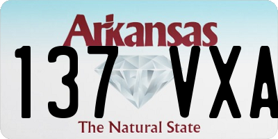 AR license plate 137VXA