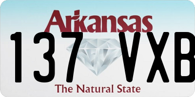 AR license plate 137VXB