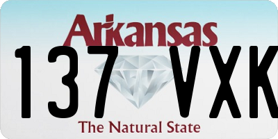 AR license plate 137VXK