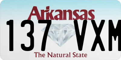 AR license plate 137VXM