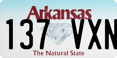 AR license plate 137VXN