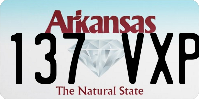 AR license plate 137VXP