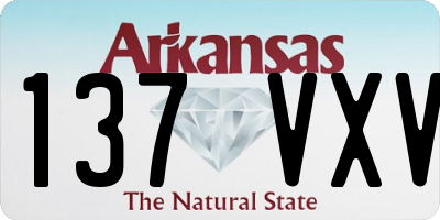 AR license plate 137VXV