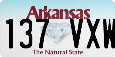 AR license plate 137VXW
