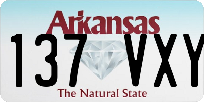 AR license plate 137VXY