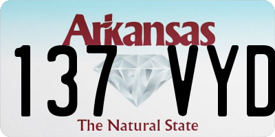 AR license plate 137VYD