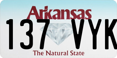 AR license plate 137VYK