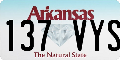 AR license plate 137VYS