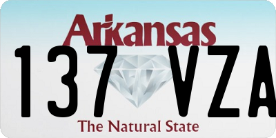 AR license plate 137VZA