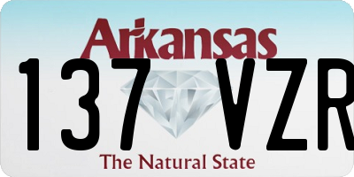 AR license plate 137VZR
