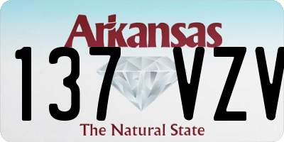 AR license plate 137VZV