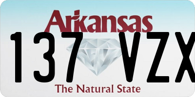AR license plate 137VZX