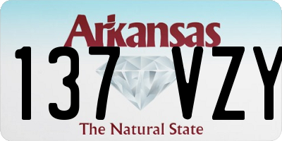 AR license plate 137VZY