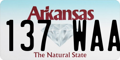 AR license plate 137WAA