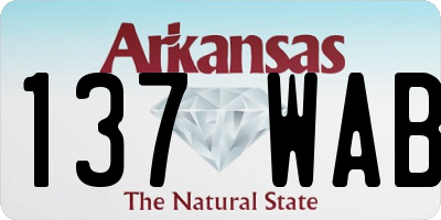 AR license plate 137WAB