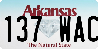 AR license plate 137WAC