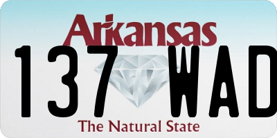 AR license plate 137WAD