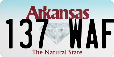 AR license plate 137WAF