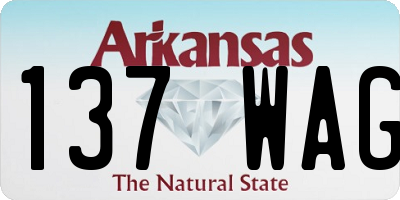 AR license plate 137WAG