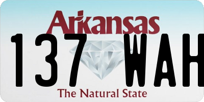 AR license plate 137WAH