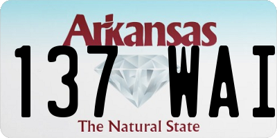 AR license plate 137WAI