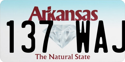 AR license plate 137WAJ