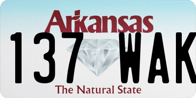 AR license plate 137WAK