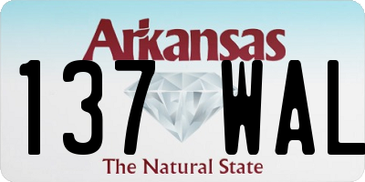 AR license plate 137WAL