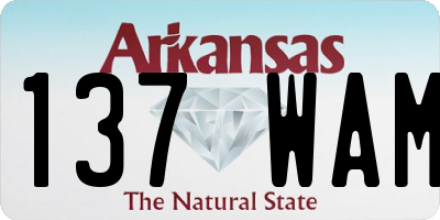 AR license plate 137WAM