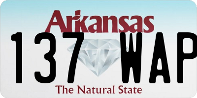 AR license plate 137WAP