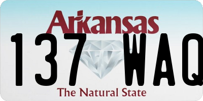 AR license plate 137WAQ