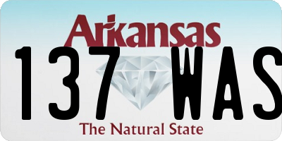 AR license plate 137WAS