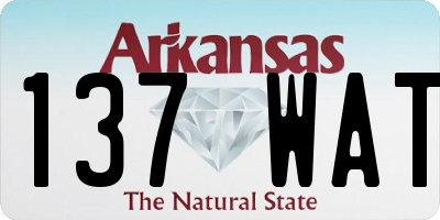 AR license plate 137WAT
