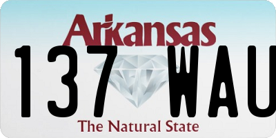 AR license plate 137WAU