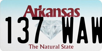 AR license plate 137WAW