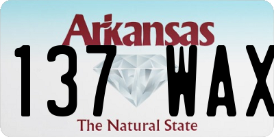 AR license plate 137WAX
