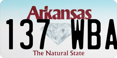 AR license plate 137WBA