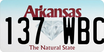 AR license plate 137WBC