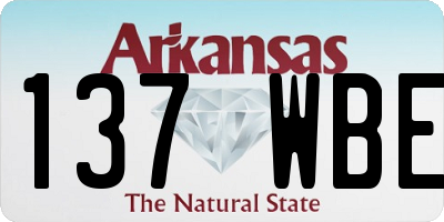 AR license plate 137WBE