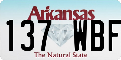AR license plate 137WBF