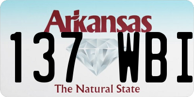 AR license plate 137WBI