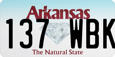 AR license plate 137WBK