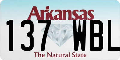 AR license plate 137WBL