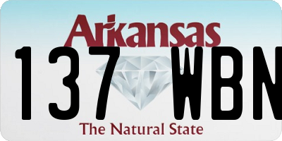 AR license plate 137WBN