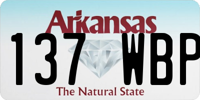 AR license plate 137WBP