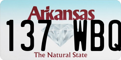 AR license plate 137WBQ
