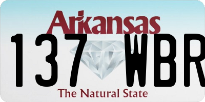 AR license plate 137WBR