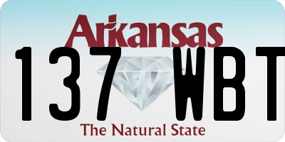 AR license plate 137WBT