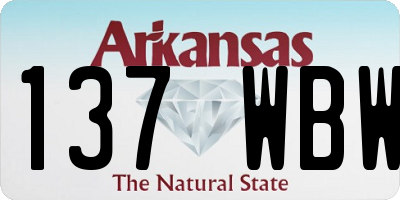 AR license plate 137WBW
