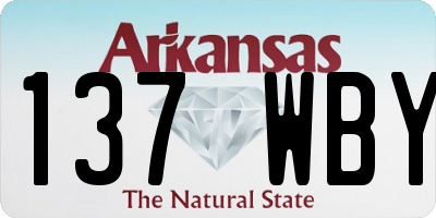 AR license plate 137WBY